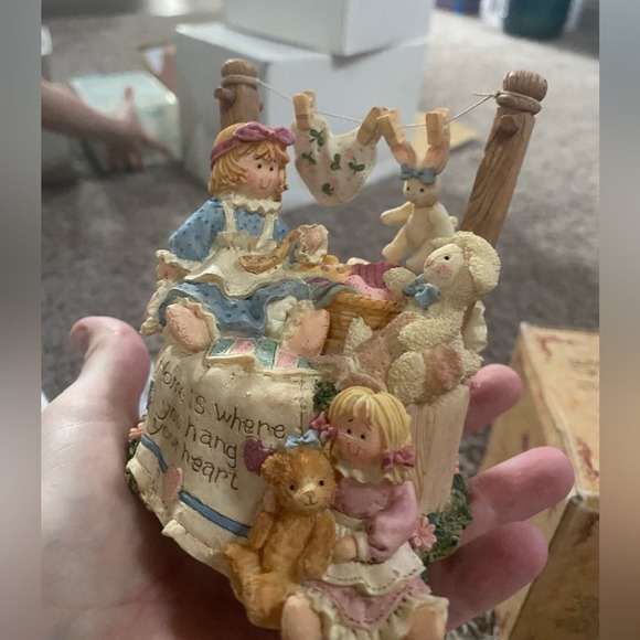 Heart Tugs Wash Day Home Sweet Home San Francisco Music Box Co. NIB NWT Vintage